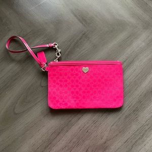 Pink Coach Wristlet Wallet! ✨